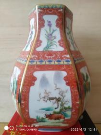 珐琅彩描金十二生肖六方尊【此尊端庄大气 釉色莹润 周正 绘画精致 高22厘米 底款乾隆御制 】