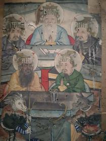 明或清绘、左右十殿阎王像