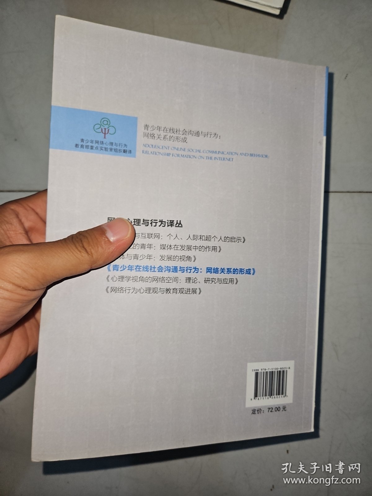 网络心理与行为译丛：青少年在线社会沟通与行为网络关系的形成