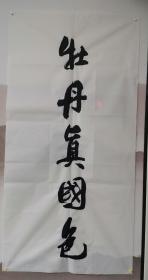 黄国强书法作品：牡丹真国色，花开动京城