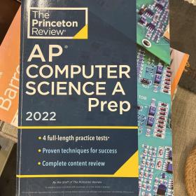 普林斯顿 AP计算机科学预科Princeton Review AP Computer Science A Prep 2022 计算机科学 测试+内容回顾+ 技巧