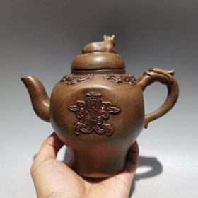 老紫砂茶壶紫砂壶兽尊壶 380cc