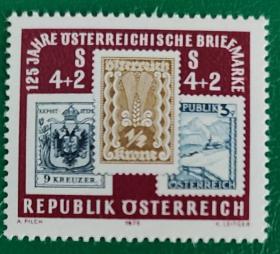 奥地利邮票1975年奥地利发行邮票125周年 1全新
