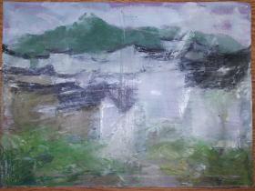 手绘布面油画（风景 40x30）