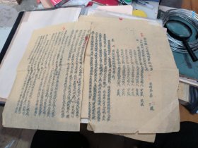 1954年监利县判决书、1959年特赦通知书、评功及各种材料。修堤制造纠纷殴打管理者