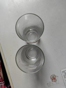 水杯啤酒杯2只（尺寸以图片尺寸为准）（买家认可品相再买售后不退）没用过有灰谁买谁擦七八十年代创汇商品