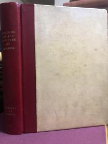 极其罕见的1933年 Records of the Skinners of London 纯牛皮封皮精装大气典雅 大十六开约2.5公斤 精美的羊皮纸手稿彩图 纸张十分考究均为水印纸 书籍尺寸30*23*5公分