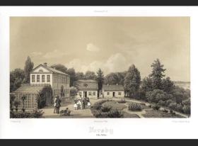 1869年英国格调石印版画庄园豪宅