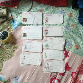 老信封（未使用过） 9种图案，52张合售