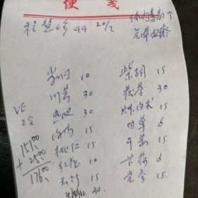 （中医药方）《山西临汾亢大夫：中医处方集》（9）（40张合售）