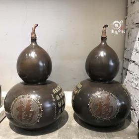 广西特产钦州坭兴陶手工雕刻百福葫芦摆件单个价格