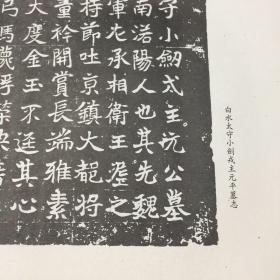 《白水太守小剑戎主元平墓志》碑帖