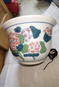 粉彩花盆无磕碰实物图片按图发货偏远地区邮费再议