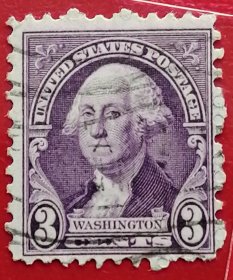 美国邮票 1932年 华盛顿 1全信销 （1732年2月22日—1799年12月14日）， 美国政治家、军事家、革命家，首任总统，美国开国元勋之一。1775年至1783年在美国独立战争中任大陆军的总司令。1787年主持立宪会议，制定《美利坚合众国宪法》取代《邦联条例》。1789年，当选美国总统，1793年赢得连任。他在两届的任期中多有创举，任期结束后自愿放弃权力，