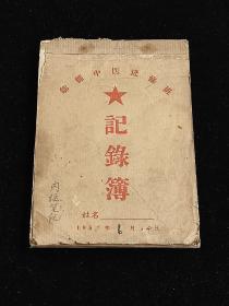 老记录本，中医手抄本，老记录簿，1958年 邹县中医进修班记录簿，老中医手抄本，内经第一章笔记，两记录簿合订一起的，一百多页，密密麻麻记录中医内经理论知识。