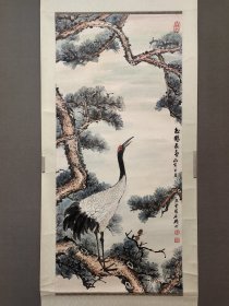 陈石濑，松鹤长春。99×45。