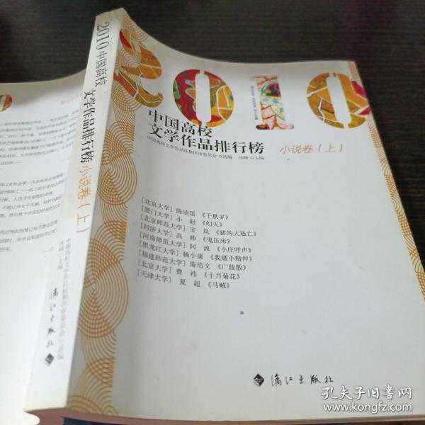 2010中国高校文学作品排行榜 小说卷上