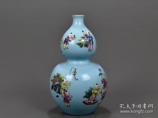 清乾隆珐琅彩婴戏图葫芦瓶 27/16
