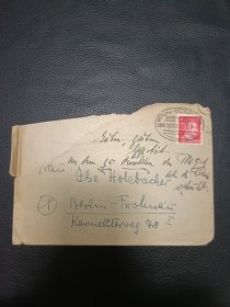 2外国邮票 德国实寄封一枚