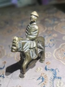 骑马人物铜挂件