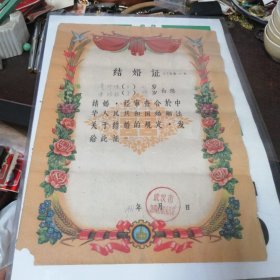 结婚证一对：武汉市江岸区（供应镜子一对）