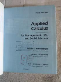 应用微积分管理，生命和社会科学Applied Calculus for Management, Life, and Social Sciences