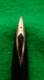 美产犀飞利帝国（SHEAFFER Imperial）黑色半钢14K F嵌入尖钢笔一支