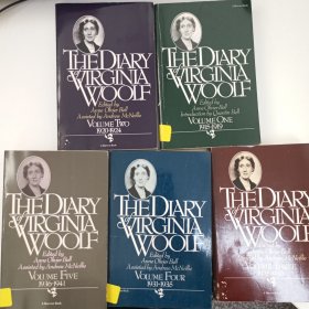 Diary of Virginia Woolf -- 伍尔夫日记 五卷全 初版 five-volume set. 1st Harvest Edition. 英语 英文 原版