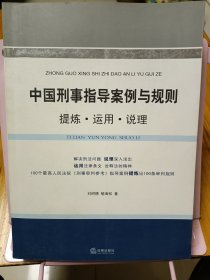 中国刑事指导案例与规则：提炼·运用·说理