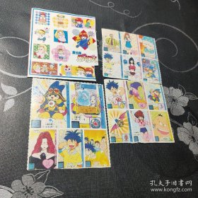 老动漫贴纸魔法阵，大小27枚合售