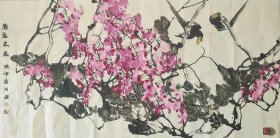 （终身保真）赵英水68x136CM 1955年生于山东省历城县（现济南市历城区）。中国美术家协会会员、山东省美术家协会花鸟画艺委会副主任、山东省中国画学会副会长、山东国画院副院长、山东画院院委、山东省书画学会学术委员、山东省美术家协会第六届主席团成员、齐鲁师范学院教授。