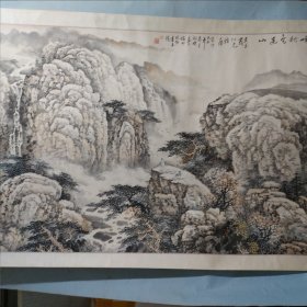 陈炳灿画 超大幅山水画（福州市政协书画院）尺寸约215cm × 105 cm