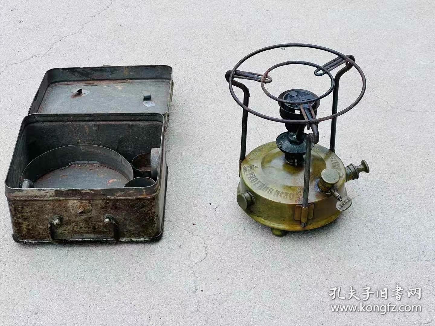 一战时期，奥地利汽化炉，一套炉子纯铜制作，炉身有铭文边款，包老保真货jsg