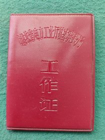 1967年，红塑封面，有（登记像）湖北省电力工业厅基本建设局〔工作证〕