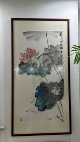 画：荷风细雨