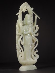 旧藏和田玉多臂佛