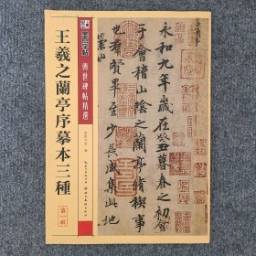 墨点字帖·传世碑帖精选：王羲之兰亭序摹本三种（毛笔行书书法字帖）