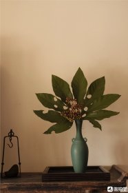 日本草云作青铜釉花瓶原共箱
