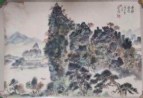 广西老画家卢汉华，中国美协会员、广西艺术学院教授，山水画。品相自荐。