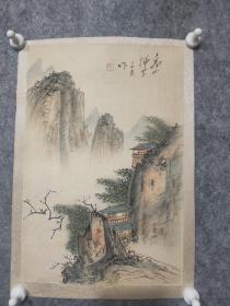 佚名清代民国绢本山水画