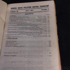 JOURNAL WATER POLLUTION CONTROL FEDERATION  Vol.43 No.1-4 Jan-Apr  +Vol43 No5-8 May-Aug+Vol43.No9-12 Sept-Dec 1971（水污染控制联合会杂志）月刊1-12合订本 3本合售英文版