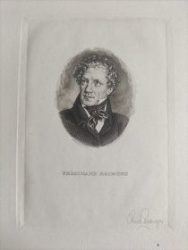 Rud Zenziger～世界名人 Ferdinand Raimund (1790～1836)奥地利演员，剧作家。版画原作