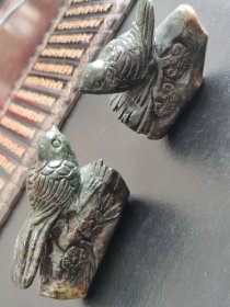 河磨玉喜鹊、喜上眉梢万事如意摆件