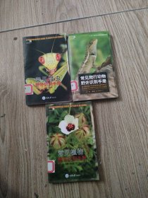 常见昆虫野外识别手册、常见爬行动物野外识别手册、常见植物野外识别手册，3册合售。32开本