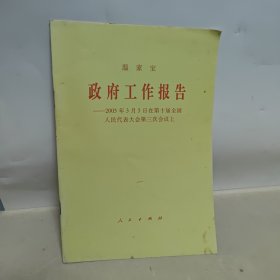 政府工作報告：2005年3月5日在第十屆全國人民代表大會第三次會議上