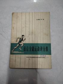 田径全能运动评分表.1973年