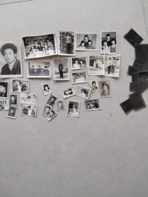 八十年代黑白照片一堆：（附加底片大小共34张）