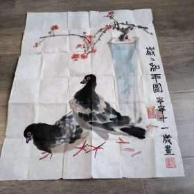 手绘画一张，图片有显示，宁宁11岁画，