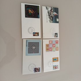 澳大利亚圣诞邮票首日封4枚，都是官方封，非常漂亮，本店邮品满25元包邮。本店还在孔网开“韶州邮社”，