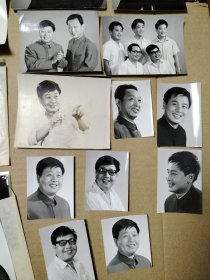 相声表演艺术家 七八十年代，赵振铎 唐杰忠 马季 李金斗 姜昆 梁厚民 照片一组17张，其中4张带底片